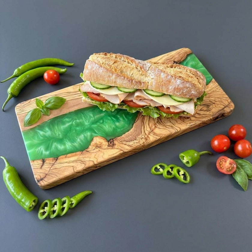 Personalized Olive Wood Charcuterie Board, Custom Serving & Cheese Plate, Engraved Kitchen Board