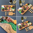 Personalized Olive Wood Charcuterie Board, Custom Serving & Cheese Plate, Engraved Kitchen Board