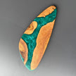 Modern Olive Wood Charcuterie Board | Organic Oval Serving Plate | Handmade Epoxy Resin Cheese Board | Unique Kitchen Gift