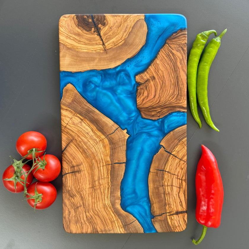 Personalized Olive Wood Charcuterie Board, Custom Serving & Cheese Board, Engraved Kitchen Board