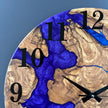 Handmade Olive Wood & Epoxy Resin Wall Clock | Modern Natural Home Decor | Custom Made-to-Order Wooden Art Clock