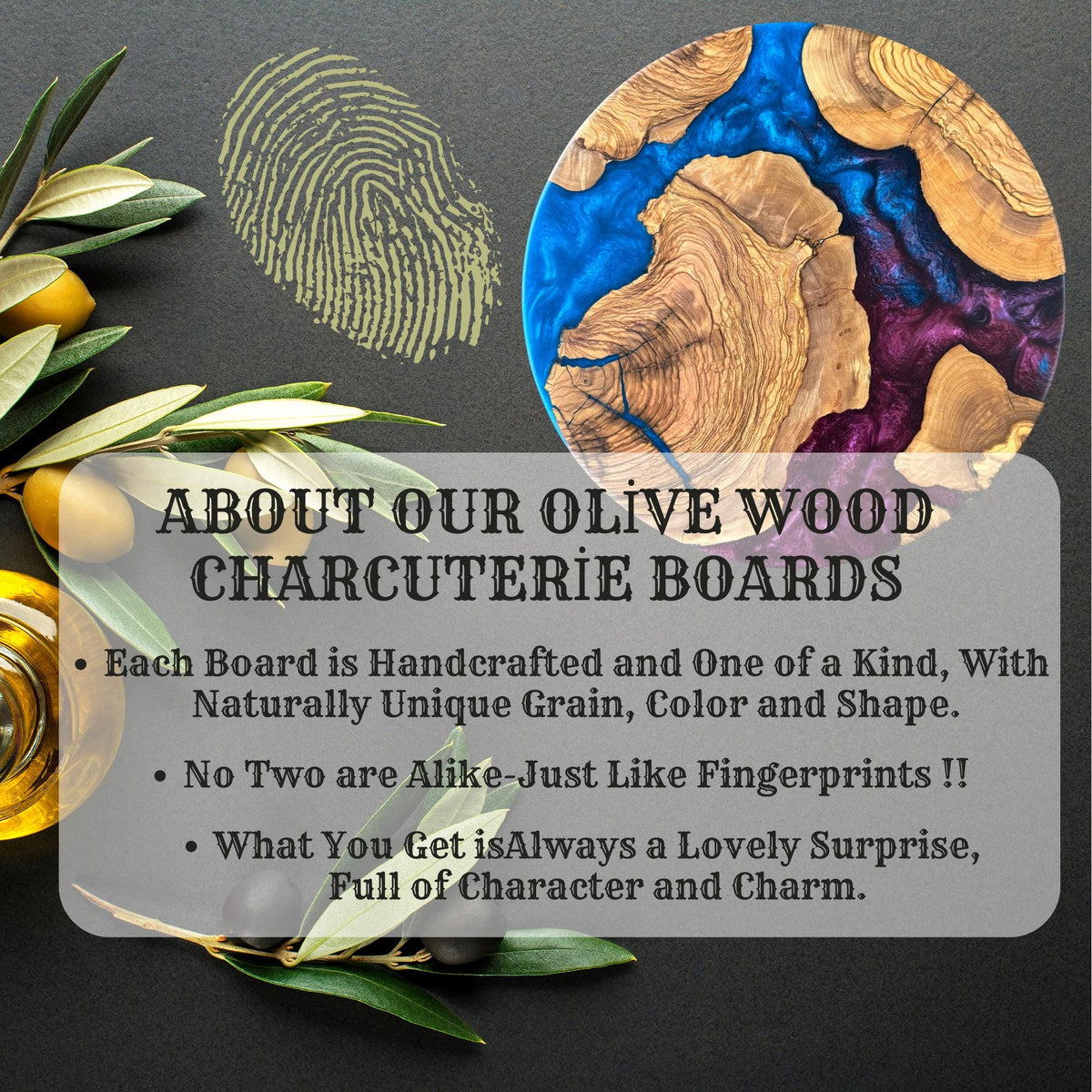 Round Charcuterie Board, Olive Wood Grazing Board, Cheese Platter, Rustic Kitchen Gift