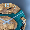Olive Wood Epoxy Resin Wall Clock – Rustic Handmade Wooden Clock