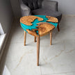 Handmade Olive Wood Epoxy Resin Nesting Tables – Luxury Natural Wood Side Tables