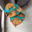 Handmade Olive Wood Epoxy Resin Nesting Tables – Luxury Side Tables for Modern Living Room