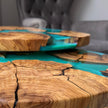 Handmade Olive Wood Epoxy Resin Nesting Tables – Luxury Side Tables for Modern Living Room