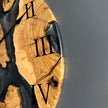 Olive Wood Epoxy Resin Wall Clock – Rustic Handmade Wooden Clock