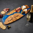 Olive Wood Charcuterie Board Epoxy Resin – Handmade Cheese Board – Rustic Serving Tray