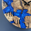 Personalized Epoxy Resin Wood Wall Clock – Unique Rustic Modern Home Decor, Large Wooden Wall Art