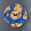 Luxury Olive Wood Epoxy Wall Clock – Handmade Resin Wood Clock, Designer Wall Decor