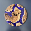 Ready to Ship 20” Olive Wood Epoxy Wall Clock – Handmade Large Resin Wood Clock