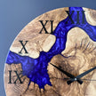 Ready to Ship 20” Olive Wood Epoxy Wall Clock – Handmade Large Resin Wood Clock