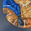 Custom Olive Wood Epoxy Wall Clock – Personalized Handmade Resin Wood Clock