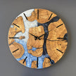 Unique Olive Wood Epoxy Wall Clock – Handmade Resin Wood Clock, Meaningful Housewarming Gift
