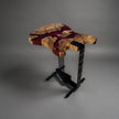 Unique Guitar Shaped Side Table | Epoxy Resin River End Table with Olive Wood | Musician Gift