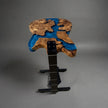 Epoxy Resin Guitar Table | Live Edge Olive Wood Side Table | Music Decor for Home Studio