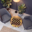 Epoxy Olive Wood Chess Table, Handmade Resin Chess Coffee Table, Luxury Wooden Chess Board Table