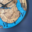 Large Epoxy Resin Olive Wood Wall Clock – Statement Wooden Wall Art, Handmade Unique Clock