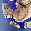 Ready to Ship 20” Olive Wood Epoxy Wall Clock – Handmade Large Resin Wood Clock