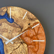 Custom Olive Wood Epoxy Wall Clock – Personalized Handmade Resin Wood Clock