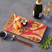 Olive Wood Sushi Board with Epoxy Resin | Handmade Serving Board | Japanese Style Sushi Platter | Charcuterie Board | Housewarming Gift