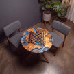 Handmade Olive Wood Epoxy Chess Table, Round Game Furniture, Modern Resin Game Board